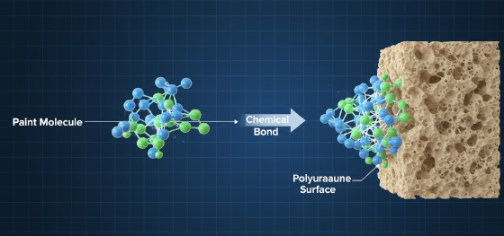 molecular visualization of paint adhesion on polyurethane RIM surfaces