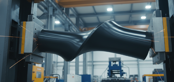 high flexibility test for simulating polypropylene with elastomeric RIM hardware