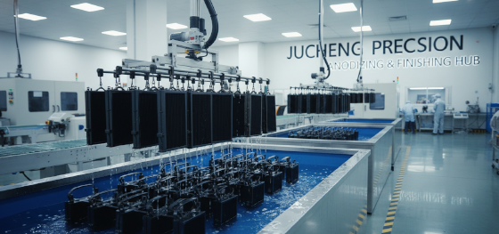 shenzhen turnkey factory applying micro thin protective anodizing to radiators