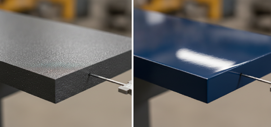 comparing powder coating wet paint