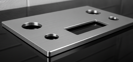 premium brushed aluminum bezel plate