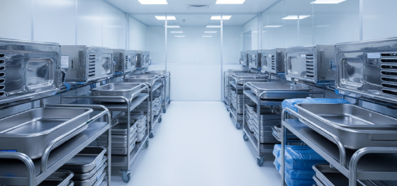 sterile passivated medical instrument tray