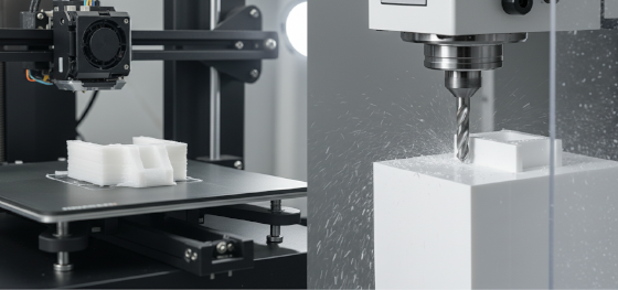 evaluating dimensional accuracy between subtractive milling and plastic molding