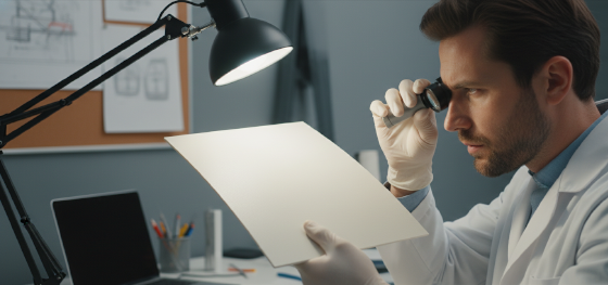 visual inspection of a medical panel for surface finish quality validation