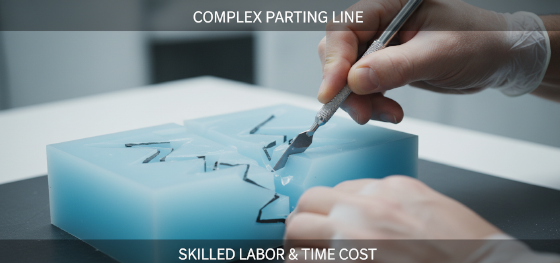 manual parting line cutting