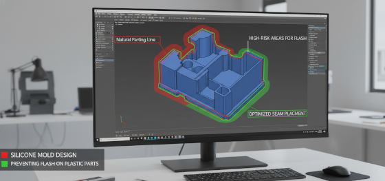silicone mold parting line design