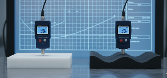measuring shore hardness of rigid and flexible polyurethane RIM materials