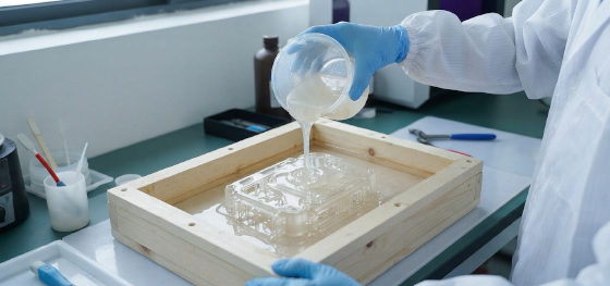 curing flexible silicone rubber mold