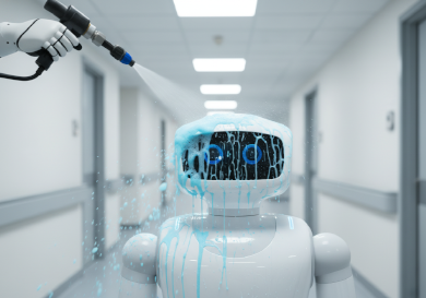 medical robot enclosure demonstrating chemical resistance of polyurethane RIM parts.png