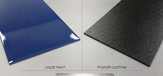 comparing liquid paint and powder coating