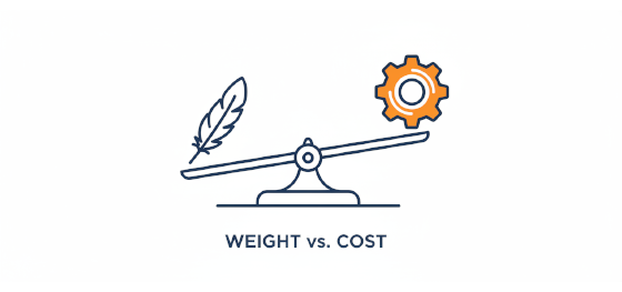 balancing structural weight and tooling costs icon