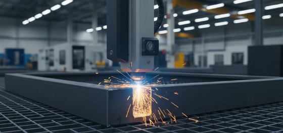 laser cutting lock hole steel frame