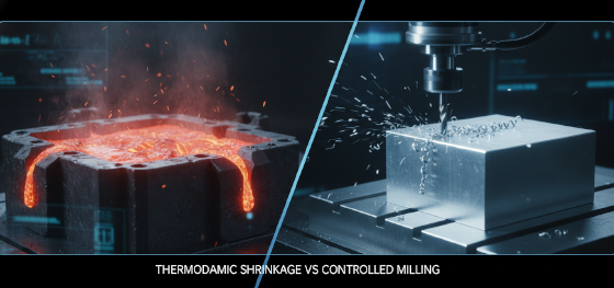 comparing violent thermodynamic metal shrinking against controlled precision cutting