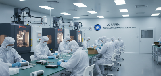 clinical assembly bay delivering finished medical device prototypes and enclosures
