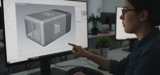 CAD optimization for oversized enclosures and RIM molding design guidelines