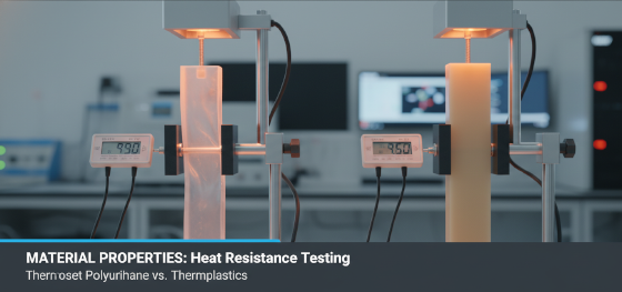 heat resistance testing of thermoset polyurethane vs thermoplastics