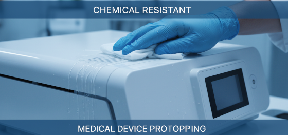 chemical resistant materials validation for medical device prototyping