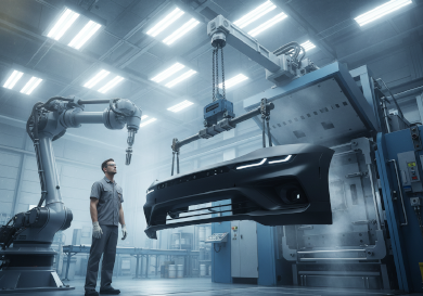 large scale autonomous vehicle bumper produced by reaction injection molding.png