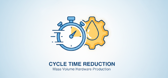 cycle time reduction icon for mass volume hardware production
