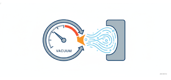 vacuum extraction pressure icon for industrial metallurgy